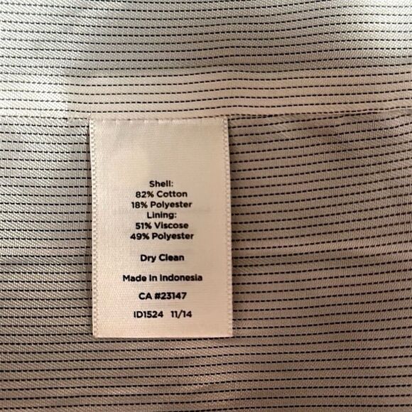 Talbots Black Trench Coat Coatigan Jacket Textured Cotton Blend Lined size 18W - Picture 13 of 14